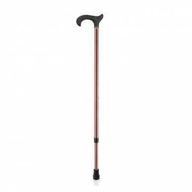 ALUMINIUM WALKING STICK WITH SOFT HANDLE BRONZE