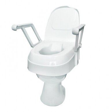 HEIGHT-ADJUSTABLE RISER FOR TOILET SEAT WITH LID